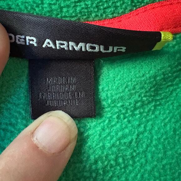 Under Armour ColdGear 1/4 Zip Pullover Women’s M Green Pink 1221653 EUC - Picture 4 of 9